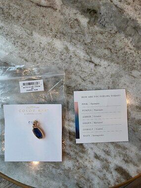 Retired Kendra Scott Mood Stone Interchangeable Charm Gold NWT